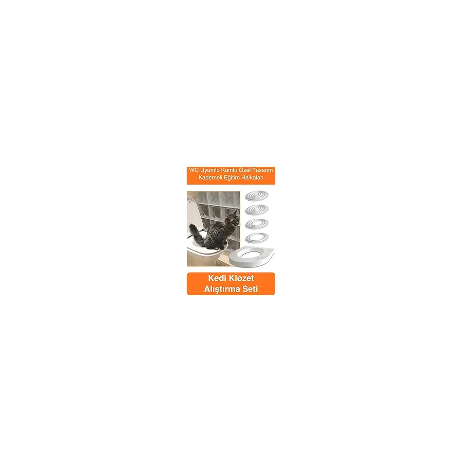#Kedi Kedi Klozet Alıştırma Seti WC Uyumlu Kum Kabı Tuvalet Eğitim Aparatı Yavru & Yetişkin İçin