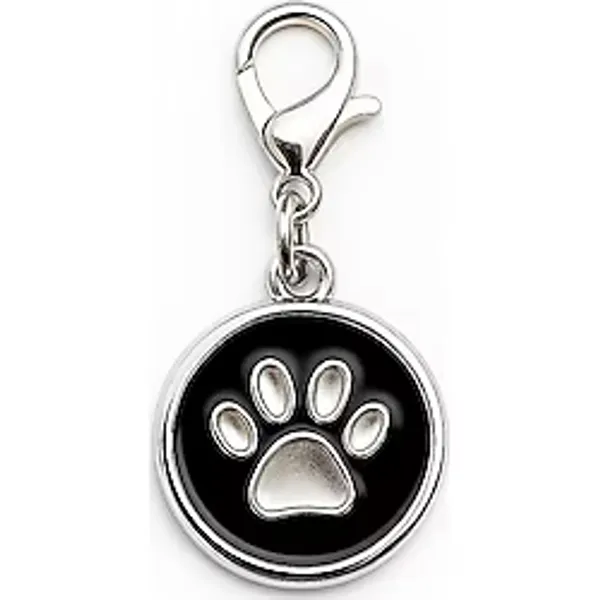 Kedi Köpek Isimlik Metal Pet Kimlik Rozeti Isim Telefon Yazılabilir Dayanıklı Suya Dayanıklı Tasmaya Uygun Evcil Hayvan Künyesi (Siyah Pati)