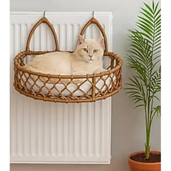 Kedi Köpek Kalorifer Yatağı Dekoratif Hamak (KAHVERENGİ)