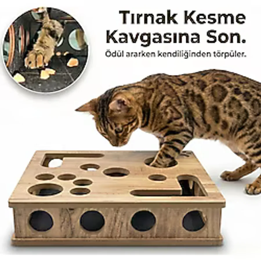 Kedikür Tırnak Törpüleyen Tırmalama Ve Oyun Kutusu acik-bej-bej