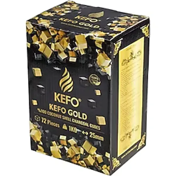 KEFO GOLD 5 Adet 1 Kg Kefo Gold Special Hindistan Cevizi Nargile Kömürü