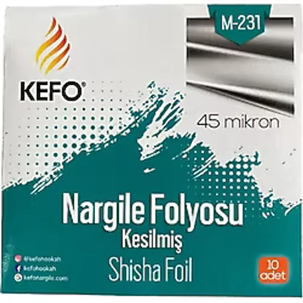 Kefo Hazır Kesilmiş Nargile Folyosu