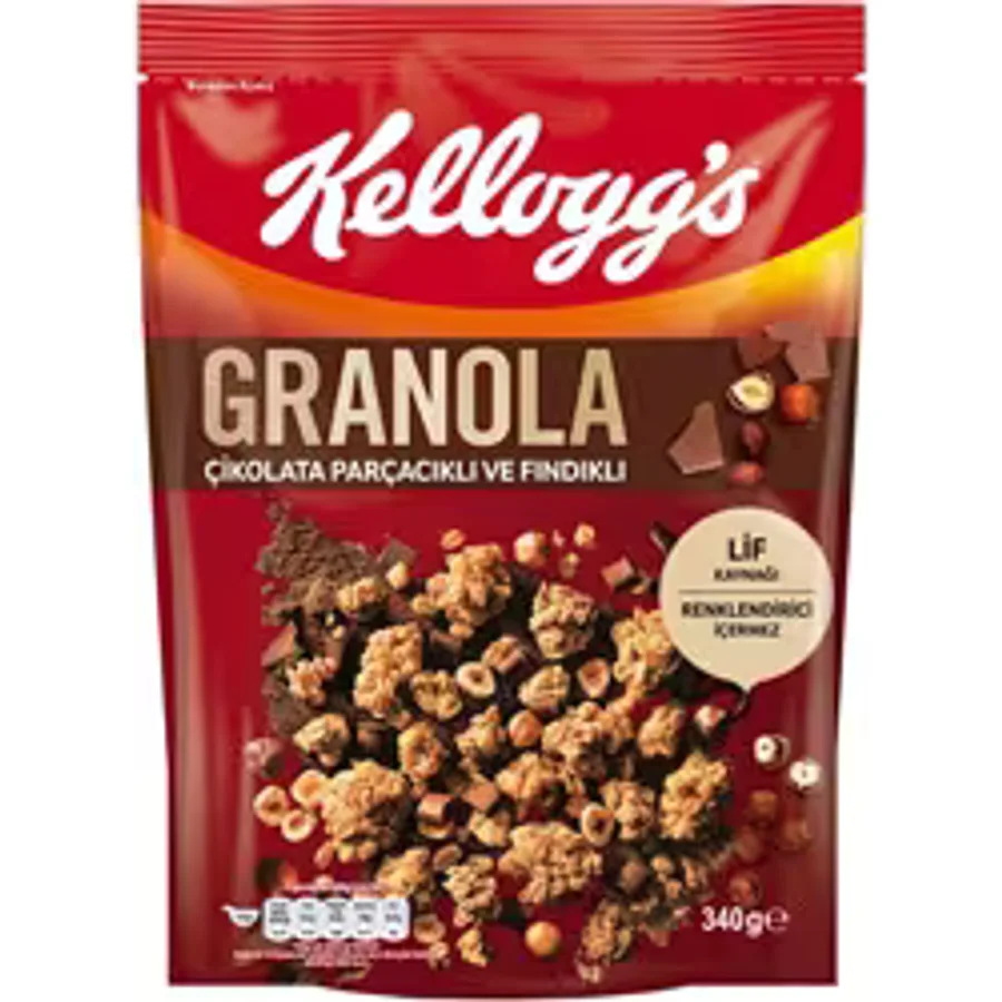 Kellogg's Çikolata Parçalı ve Fındıklı Granola 340 gr