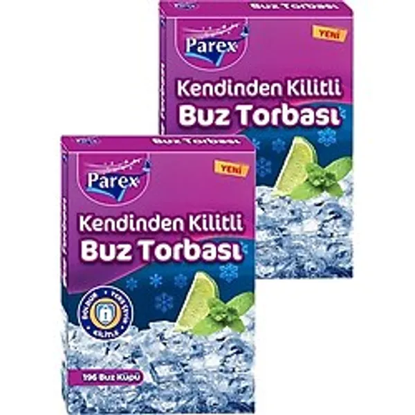 Kendinden Kilitli Buz Torbası 196 Buz Küpü İkili Set