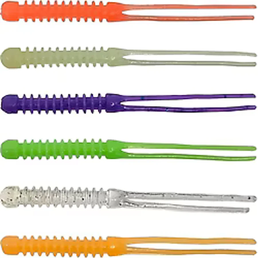 Kendo Killer Worm Lrf Silikonu 5,5cm 12 Adet Green Glow - 5.5cm