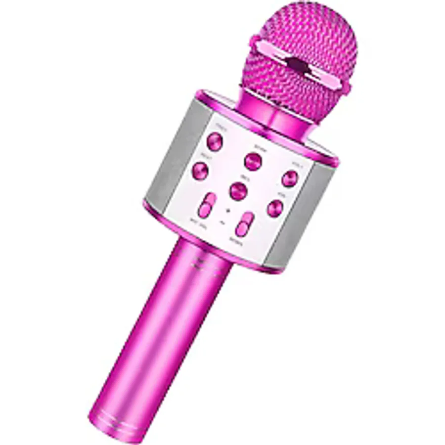 Kenko Karaoke Mikrofon Pembe Renk Bluetooth Hoparlör Hafıza Kartı Usb Aux Giriş Destekli Hadi Söyle Efsane