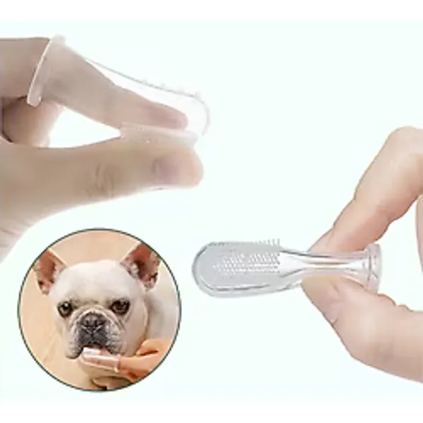 KENPAZAR Evcil Hayvan Kedi Köpek Parmağa Takılan Diş Kaşıma Fırçası