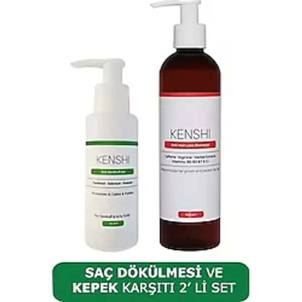 Kenshi Saç Dökülmesine ve Kepeğe Karşı 2'Li Bakım Seti - Şampuan & Jel