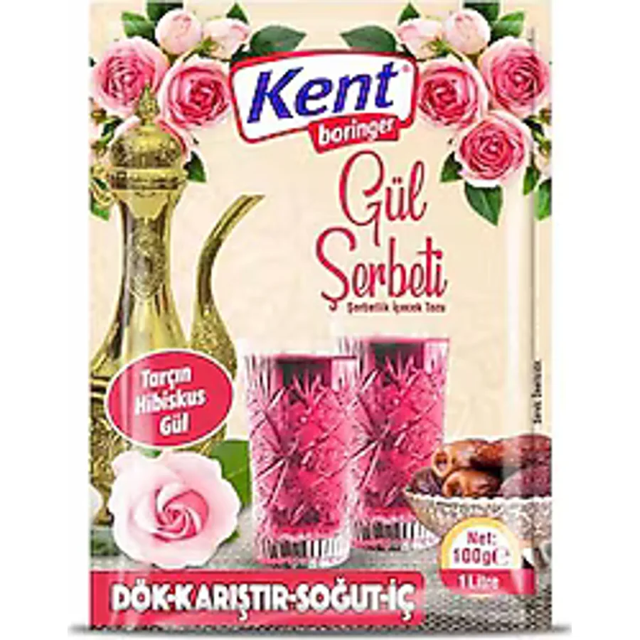 Kent 100 gr Gül Şerbeti Toz İçecek