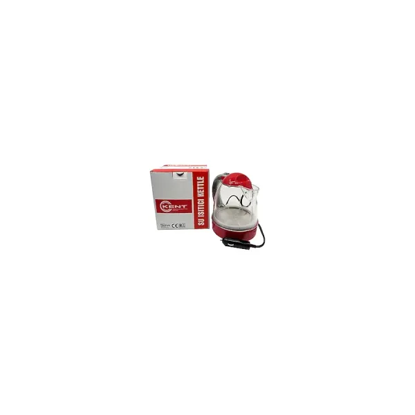 KENT 12 Volt Araç İçi Oto Su Isıtıcı Kettle Çaydanlık 1 Lt Kırmızı