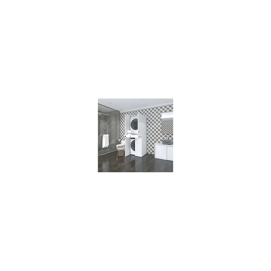 Kenzlife Çamaşır-Kurutma Makinesi Dolabi El Kindi Byz 187x070x60 Cekmeceli Kapaklı Banyo
