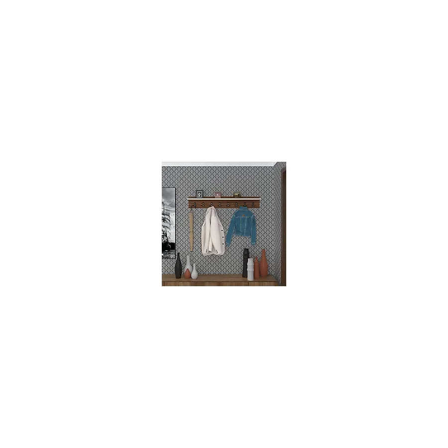 Kenzlife elbise askılığı askılık vettini100 cvz 20x100x12 siyah 8 adet askı portmanto