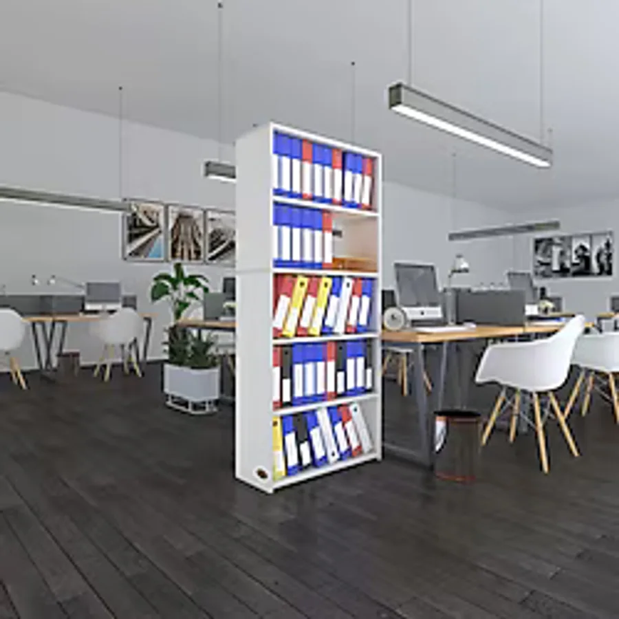 Kenzlife Klasorluk Rafli Rona Byz 175x80x30 Kitaplik Ofis Arkaliksiz