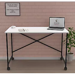 Kenzlife Ofis Masası Momoko 075x130x60 Byzsyh Tekerlekli Bilgisayar Çalışma Büro