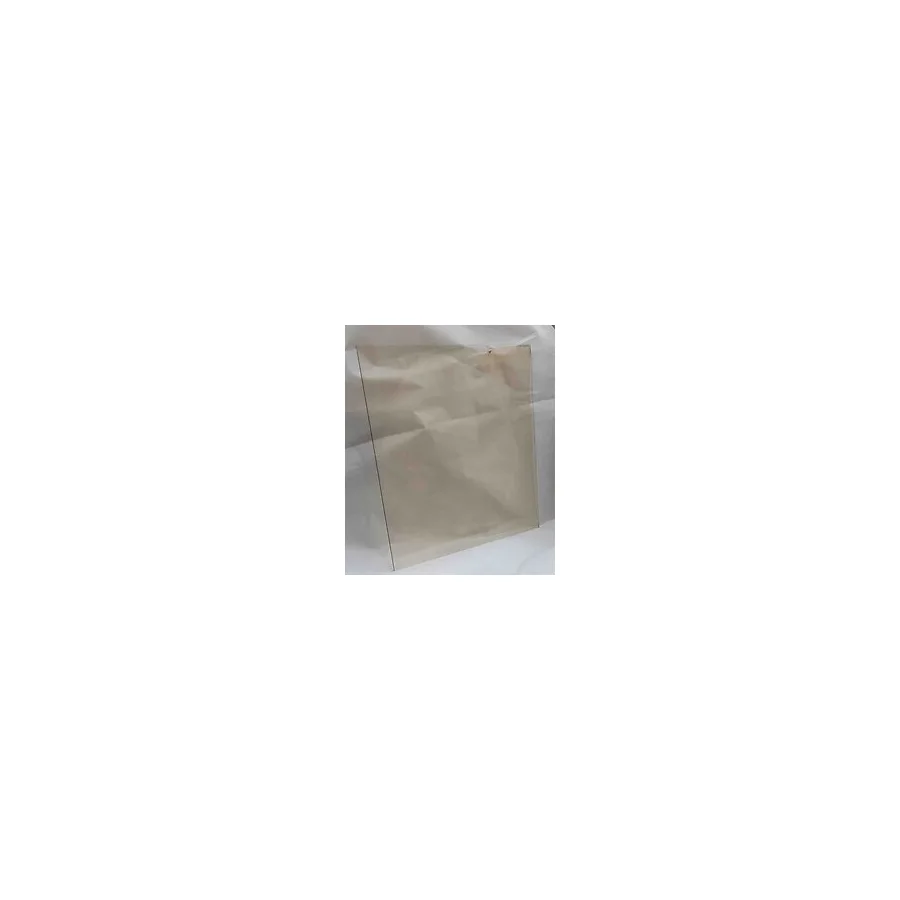 Kera Glass 42 x 38 Yüksek Isıya Dayanıklı Şömine Kuzine Soba Camı 4 mm - Seramik Cam (Bal Rengi, Şeffaf)