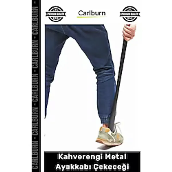 #Kerata 65 cm Uzun Boy Çelik Kerata Şık Ergonomik Askılı Kahverengi Metal Ayakkabı Çekeceği