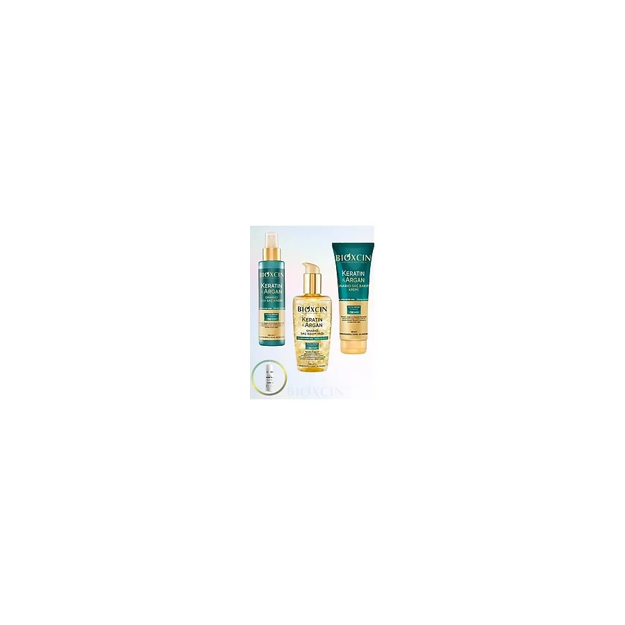 Keratin & Argan 1 ADET SIVI SAÇ KREMİ-1 ADET SAÇ YAĞI-1 ADET BAKIM KREMİ-1 ADET YÜZ TEMİZLEME JELİ