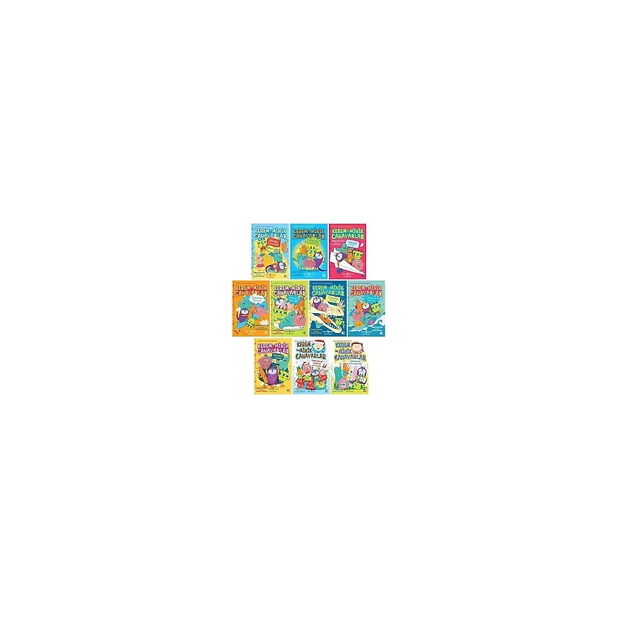 kerem ile minik canavarlar çizgi roman serisi 10 kitap set / 1. Sınıf 2. Sınıf 3. Sınıf 4. Sınıf / 6 - 9 Yaş