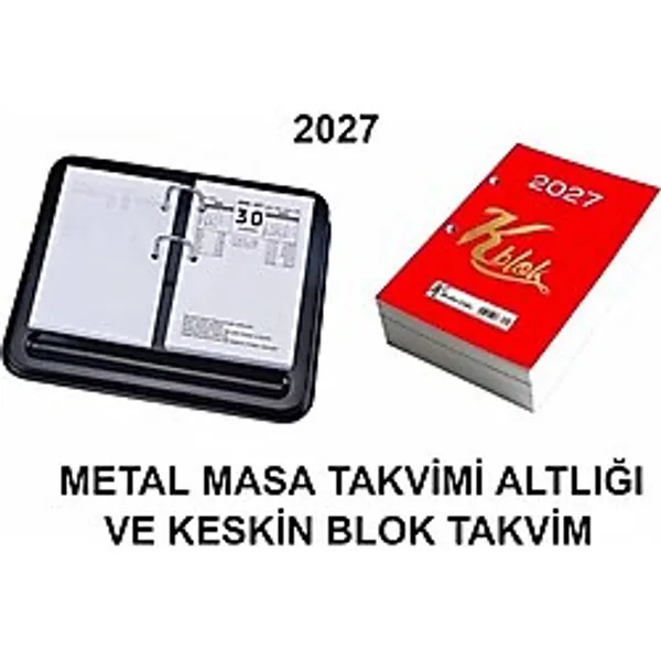 KESKİN 2027 Masa Takvimi ve Metal Takvim Altlığı