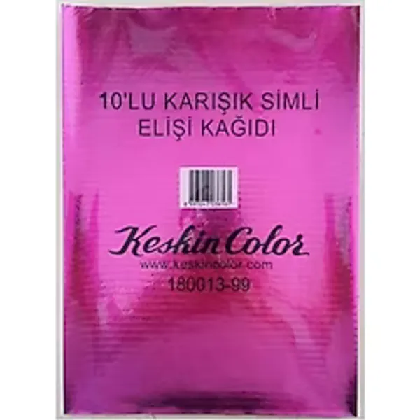 KESKİN COLOR A4 10'lu Karışık Renk Simli El Işi Kağıdı 180013-99