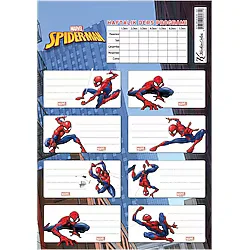 Keskin Color Spiderman Ders Programlı Okul Etiketi 220130-06