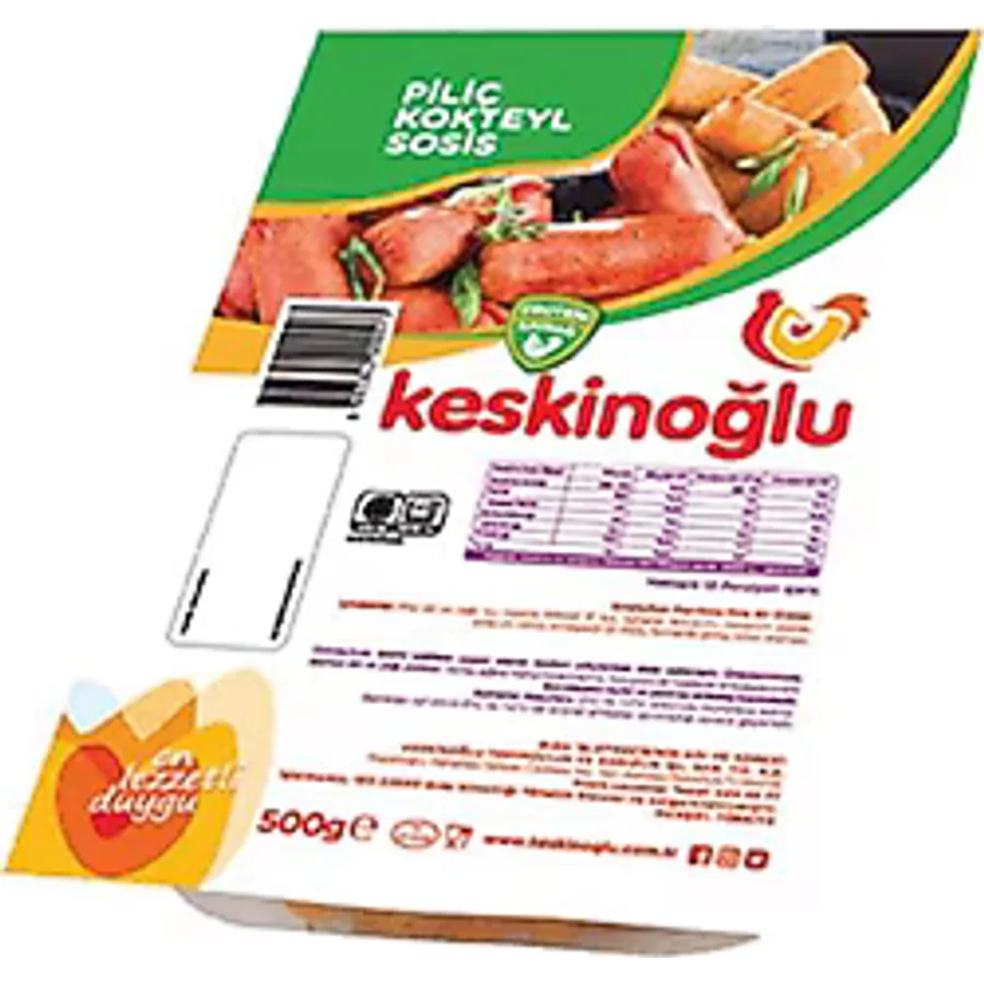 Keskinoğlu 500 gr Piliç Kokteyl Sosis