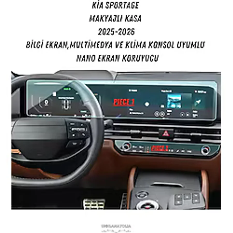 Kia Sportage Makyajlı 2025-2026 Multimedya ve Klima Konsol Uyumlu Nano Ekran Koruyucu