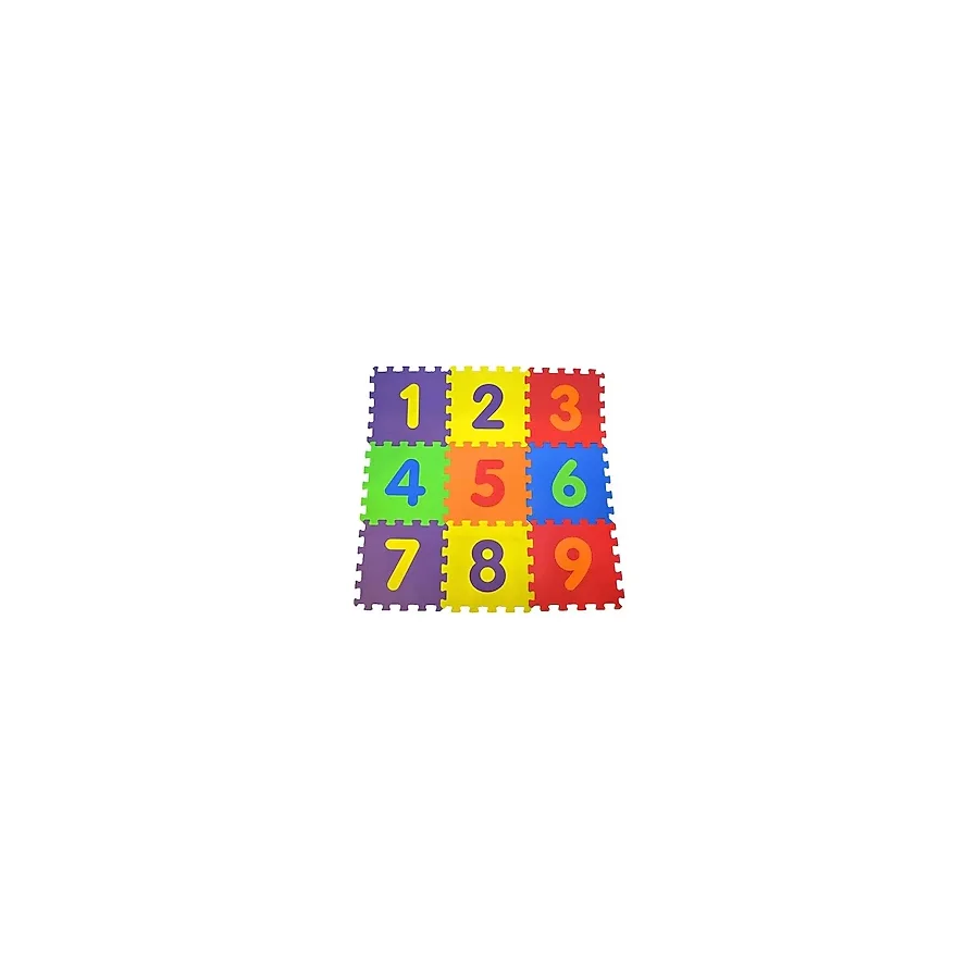 Kick Shop 9 Parça Çocuk Oyun Karosu Eva Puzzle Yer Matı Sayılar Eğitici Oyun Halısı - Renkli - 33 x 33 cm