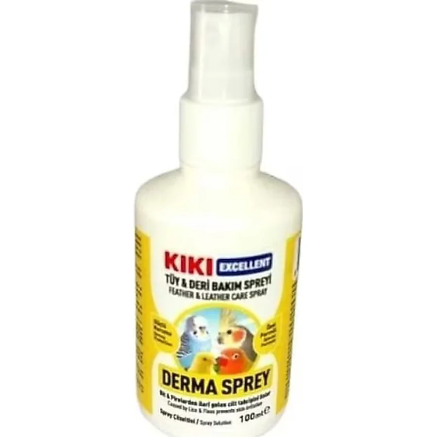 Kiki Excellent Derma Sprey 100 ml Kuşlar için Tüy ve Deri Bakım Spreyi