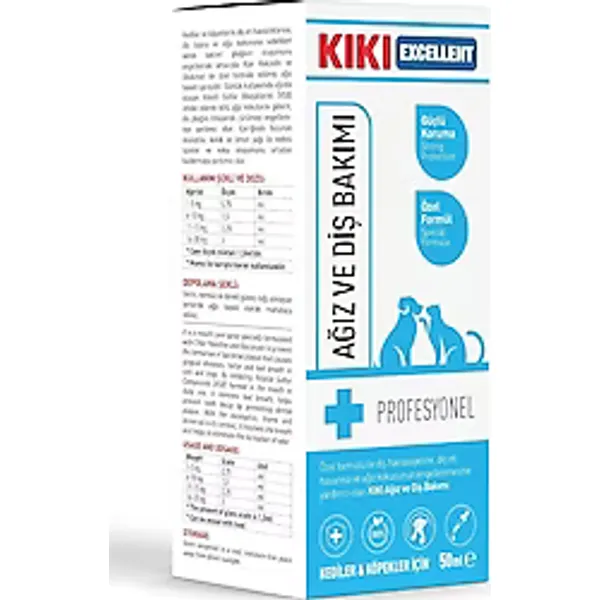 Kiki Excellent Kedi ve Köpekler için Ağız Ve Diş Bakımı 50 ml Şurup