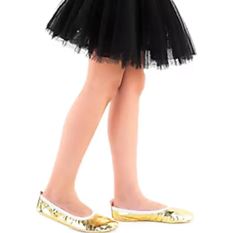 Kiko Kids Prom 7525 Kız Çocuk Pisi Pisi Balo Dans Gösteri Ayakkabısı Altın