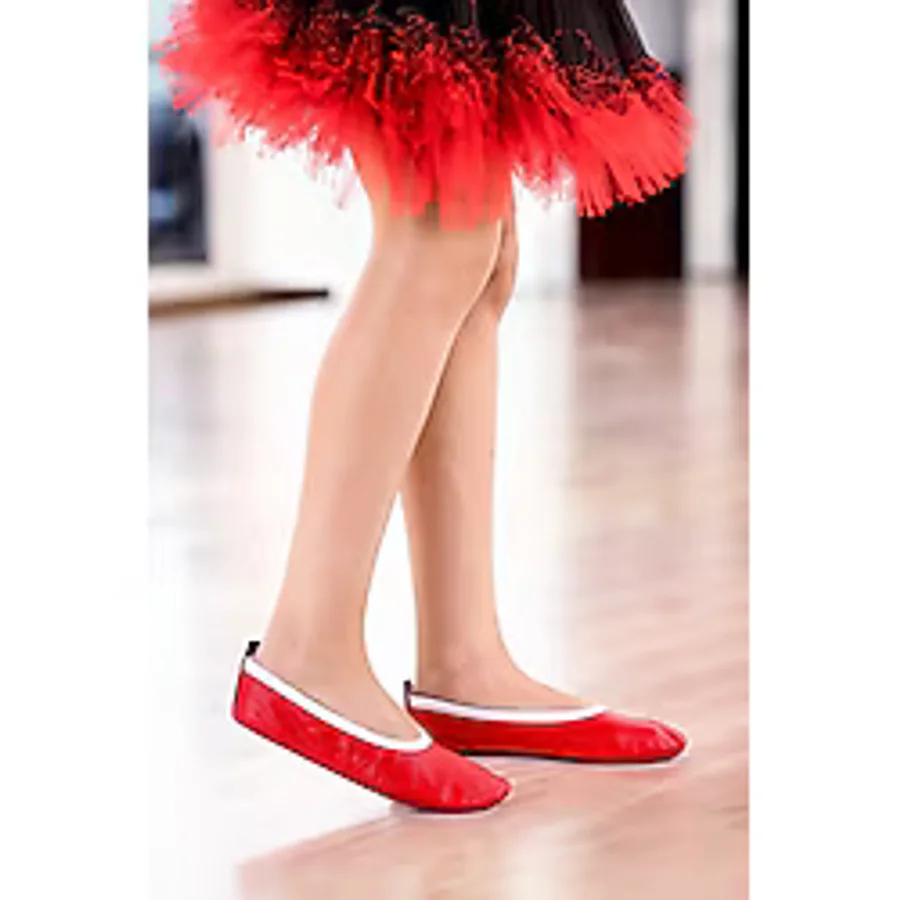 Kiko Kids Prom 7525 Kız Çocuk Pisi Pisi Balo Dans Gösteri Ayakkabısı Kırmızı