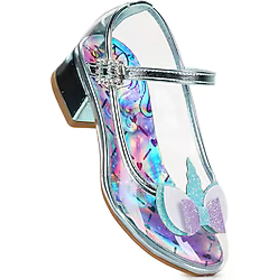 Kiko Kids Unicorn Kız Çocuk Topuklu Abiye Şeffaf Ayakkabı