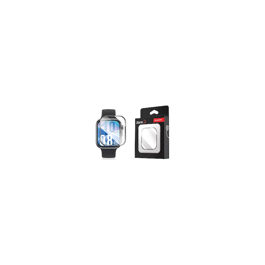 Kilifone - Huawei Watch Fit 4 Uyumlu - Ekran Koruyucu Pmma Pet Saat Ekran Koruyucu - Siyah - T38312