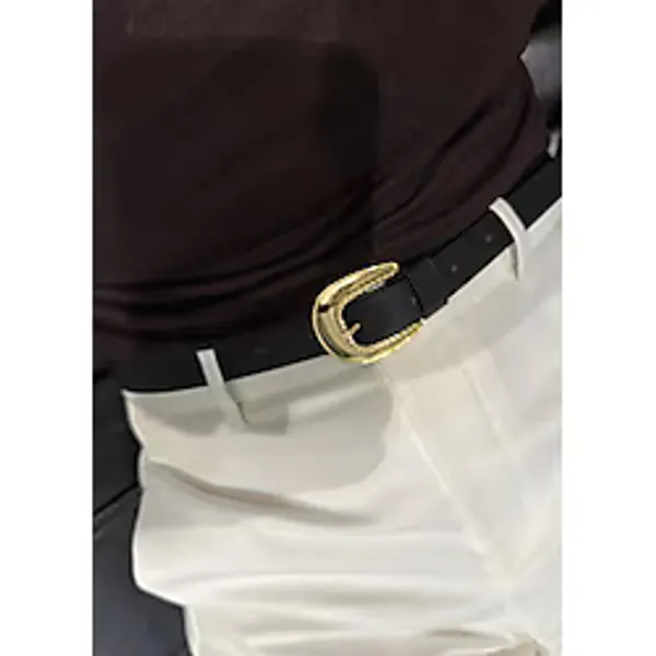 KİLİGİSTANBUL SİYAH&GOLD ANTİK KEMER (2,30 CM DERİ, 4,50 CM TOKA GENİŞLİĞİ)
