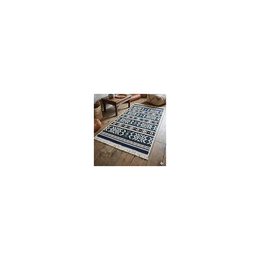 Kilim 80x150 cm Kırmızı Bej Beyaz