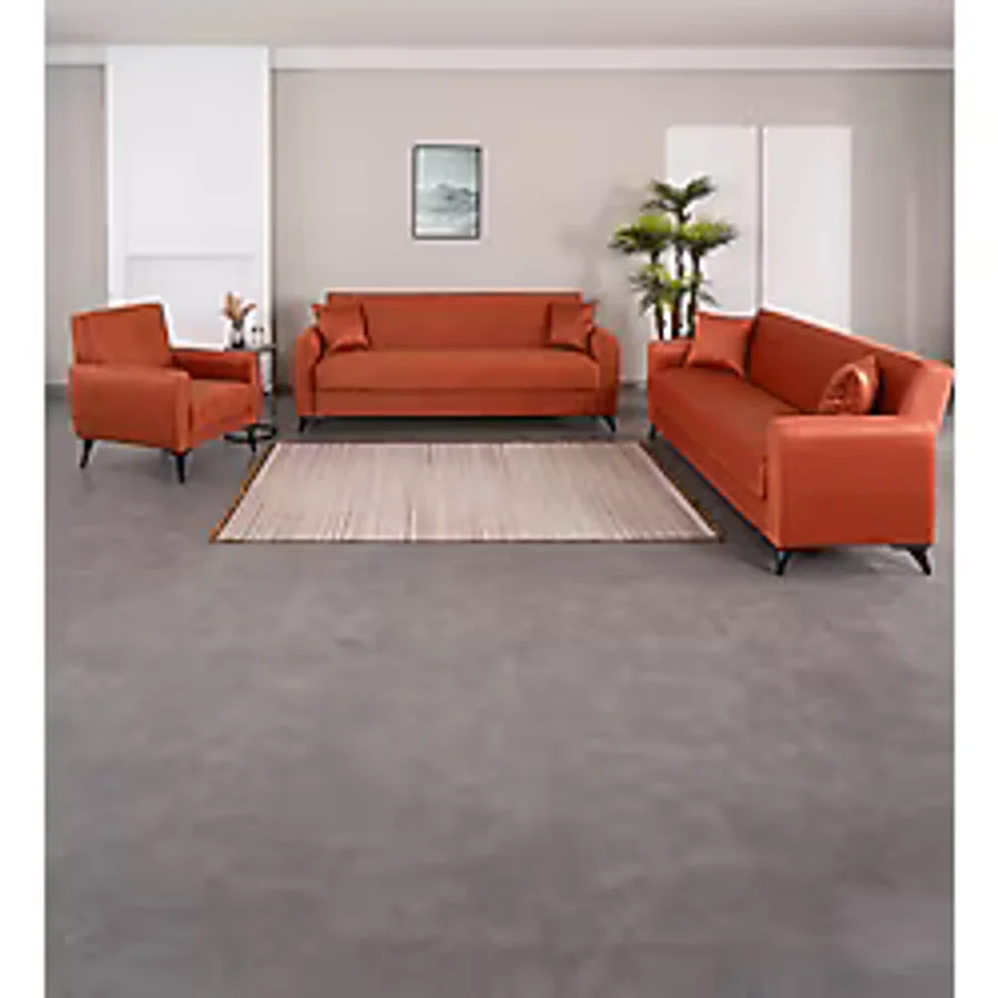 Kilim Mobilya Dove Yüksek Ayaklı 3 2 B Koltuk Takımı Turuncu