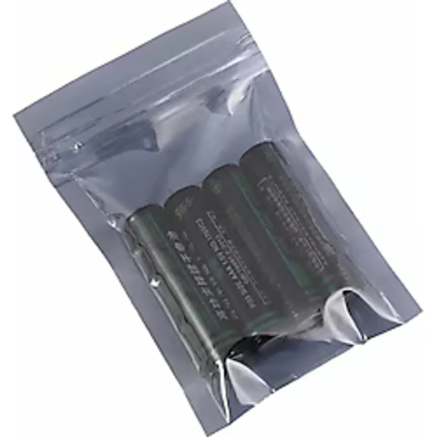 Kilitli Antistatik Poşet 6x12cm 100 Adet Şeffaf Su Toz Geçirmez Koruyucu Esd Metalize Torba