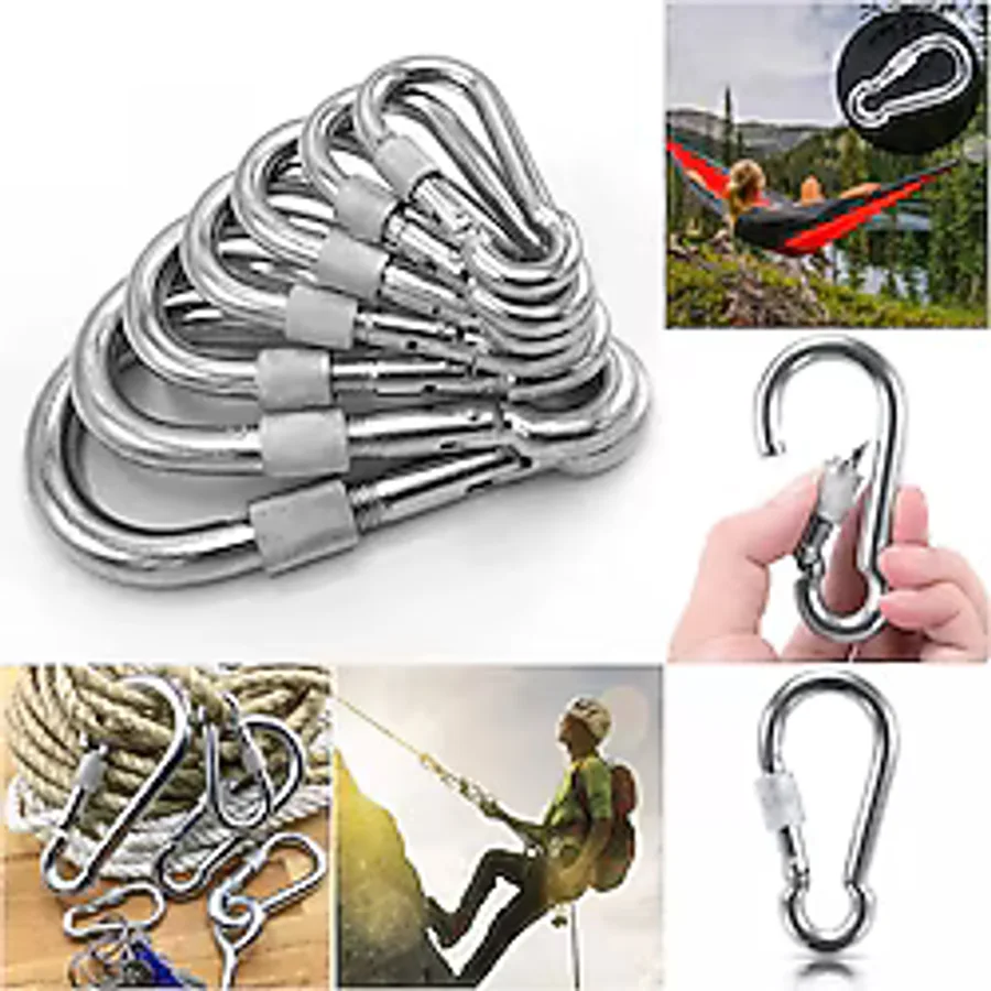 KİLİTLİ Karabina Yaylı Galvanizli 6-8-10-12mm Ölçü Adet Seçenekli