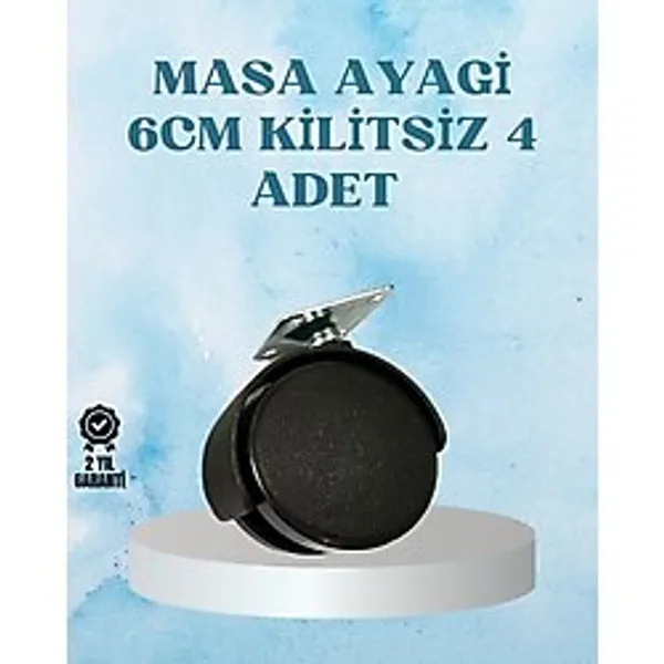 Kilitsiz Mobilya Tekerleği 6 cm 4 Adet Dayanıklı Tasarım - 1