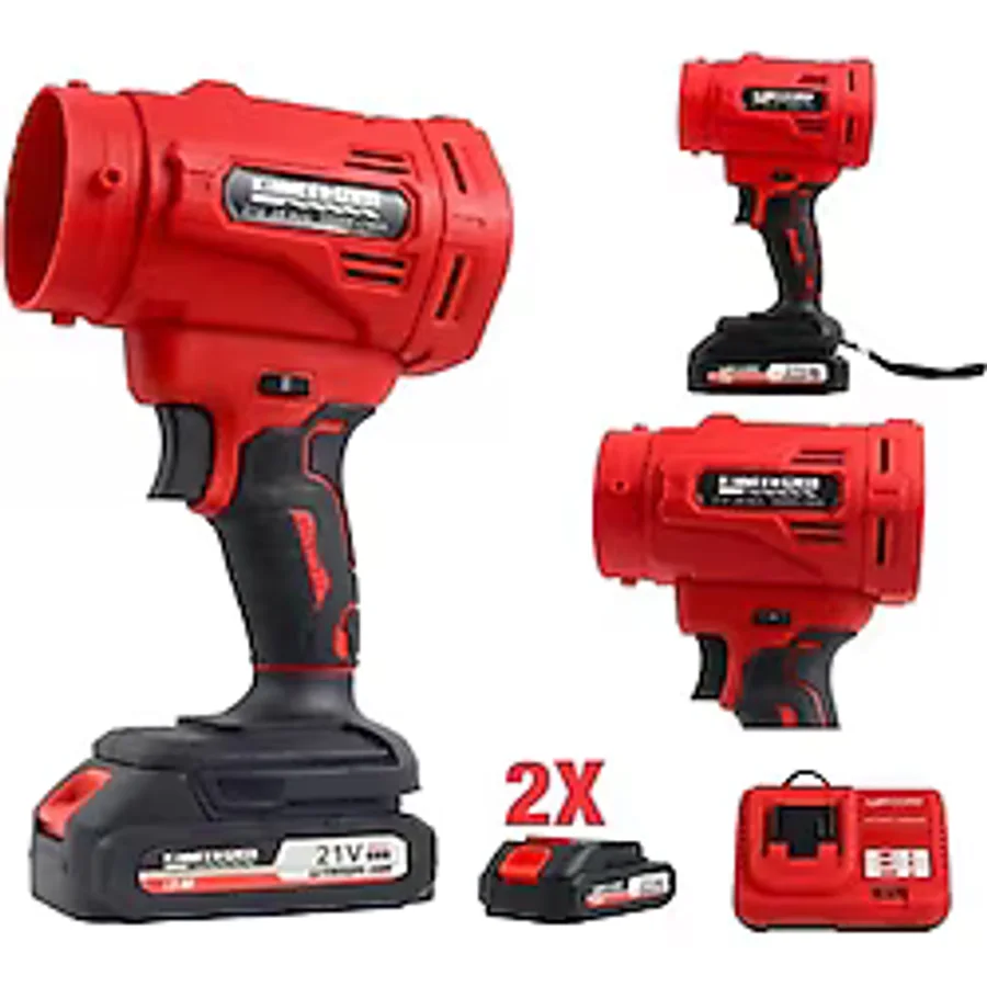 KİMMEER PLUS 21V Turbo Hava Üfleyici Fan, Yaprak Üfleme, Araba ,Cam ,Su Lekeleri Kurulama Fanı