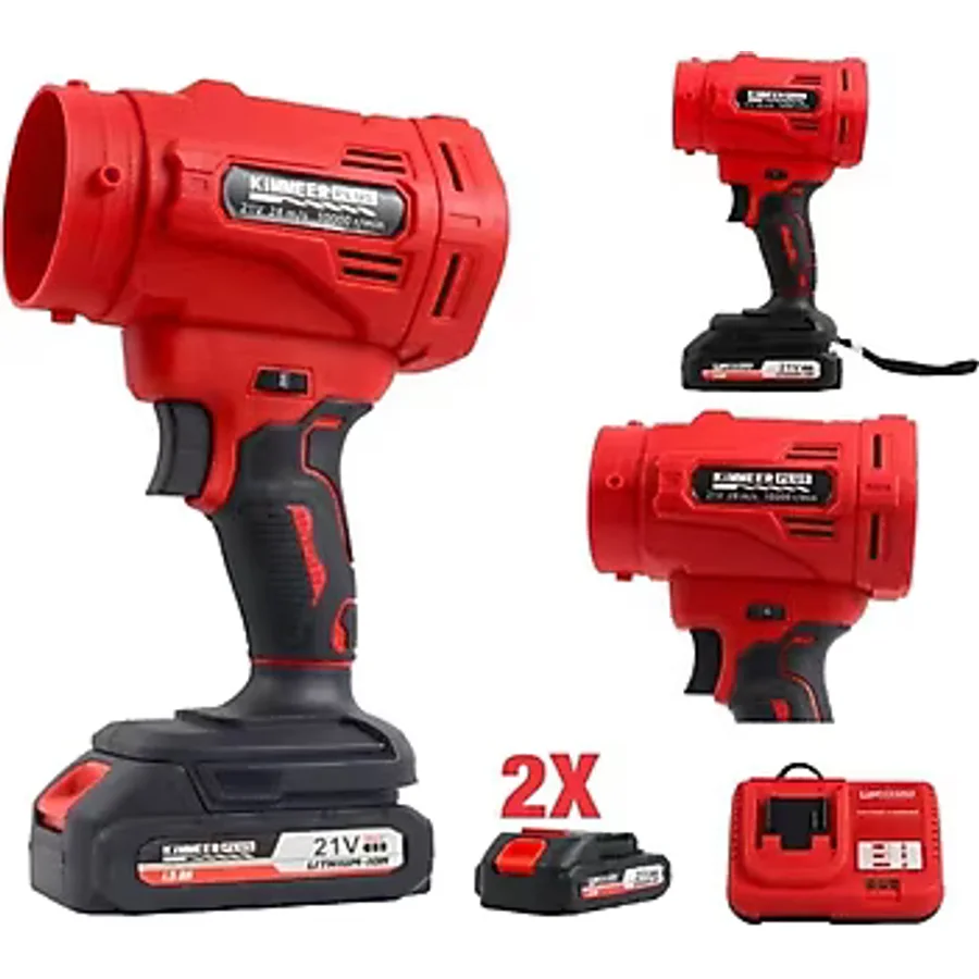 KİMMEER PLUS 21V Turbo Hava Üfleyici Fan, Yaprak Üfleme, Araba ,Cam ,Su Lekeleri Kurulama Fanı