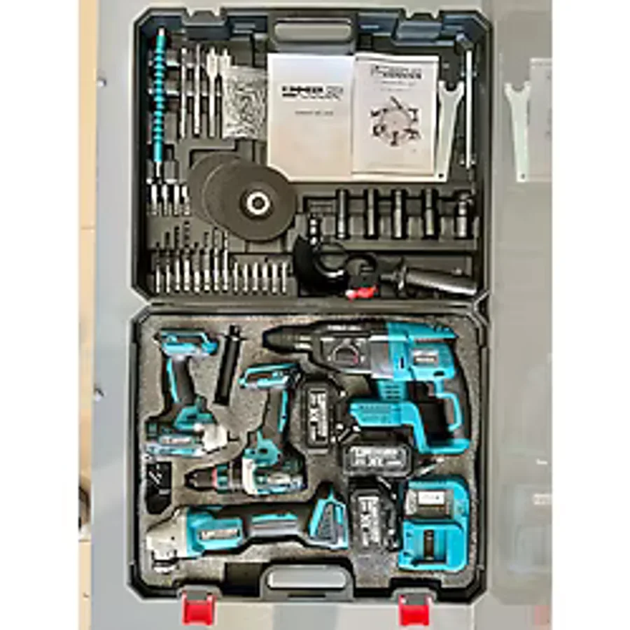 Kimmeer Plus 4'lü Set Şarjlı Delici Kırıcı Hilti 2-26 125MM Taşlama Somun Sökme Darbeli Matkap