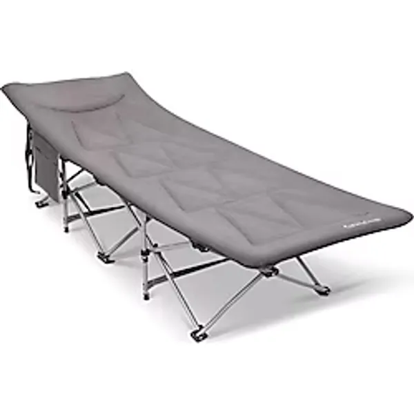 Kingcamp Oak C10 Plus Ultra Konforlu Dolgulu Portatif Kampet - 190 x 68 x 39 / 50 cm - Gri