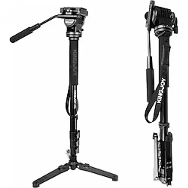 Kingjoy MP208F Monopod + VT-1510 Video Kamera Tripod Başliği + M3 360 Dönebilen Monopod Tabani