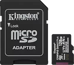 Kingston Canvas Select Plus SDCS3/128GB Class 10 UHS-I U1 A1 V10 128 GB Micro SD Kart