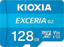 Kioxia Exceria G2 LMEX2L128GG2 Class 10 UHS-I U3 V30 128 GB Micro SD Kart