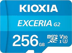 Kioxia Exceria G2 LMEX2L256GG2 Class 10 UHS-I U3 V30 256 GB Micro SD Kart