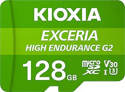 Kioxia Exceria High Endurance G2 LMHE2G128GG2 Class 10 UHS-I U3 A1 V30 128 GB Micro SD Kart