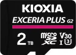 Kioxia Exceria Plus G2 LMPL2M002TG2 Class 10 UHS-I U3 A1 V30 2 TB Micro SD Kart